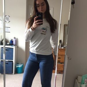 White peach sweatshirt